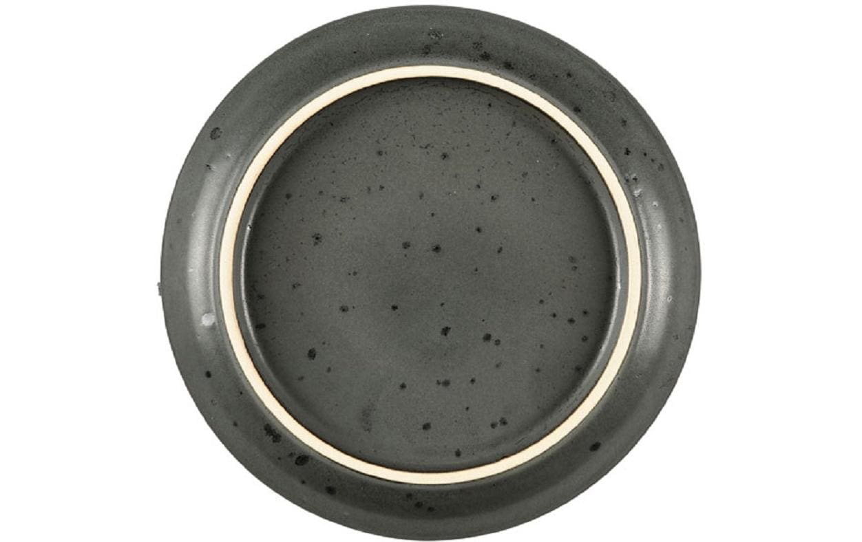 BITZ Frühstücks- & Dessertteller – 6er Set, Ø 17 cm, Steinzeug, Schwarz/Violett, spülmaschinenfest