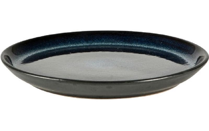 BITZ Frühstücks- & Dessertteller – 6er Set, Ø 17 cm, Steinzeug, Schwarz, spülmaschinenfest