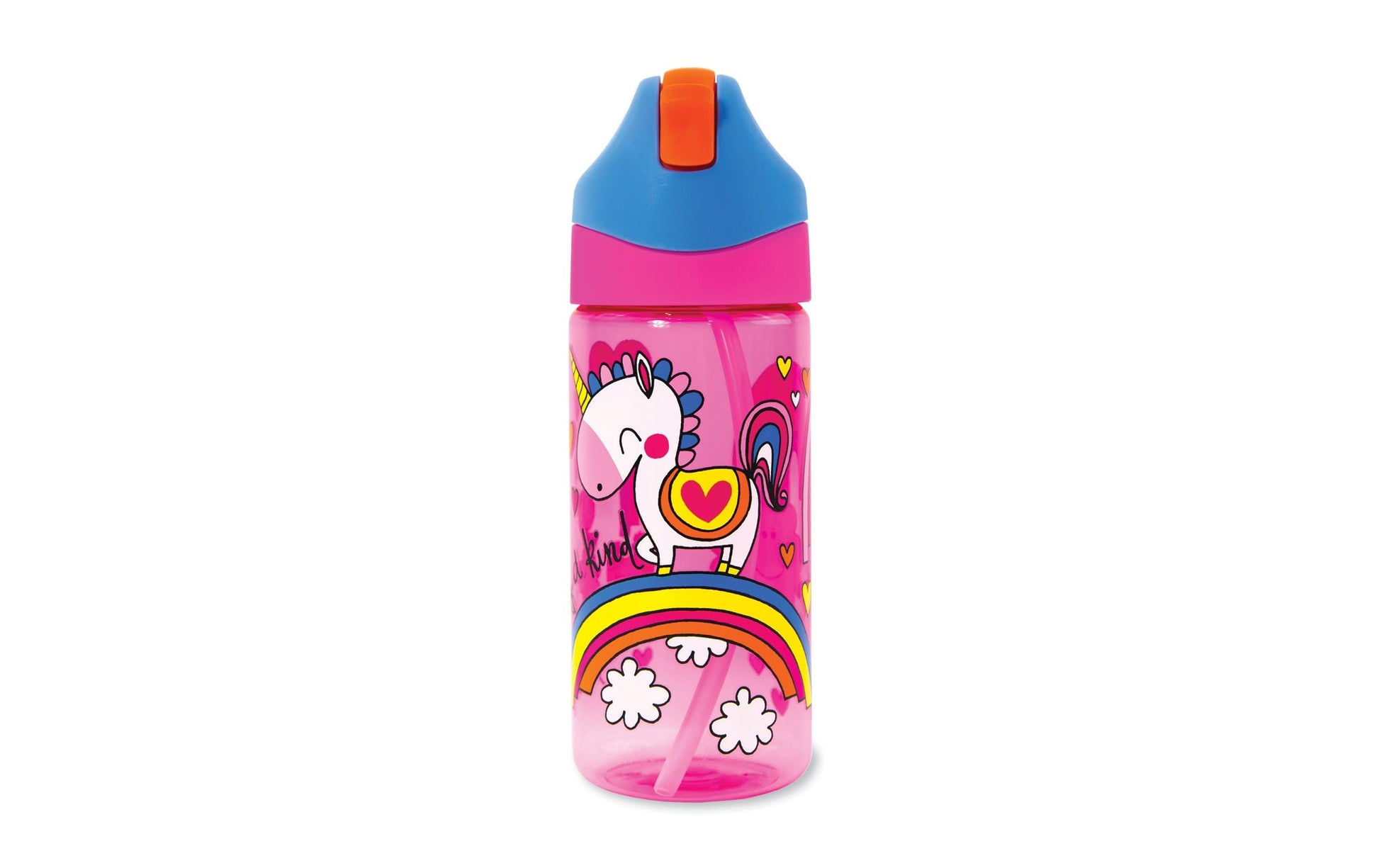 Rachel Ellen Designs Rachel Ellen STBOT6 Kindertrinkflasche 350 ml – mit Strohhalm, BPA-frei, Einhorn