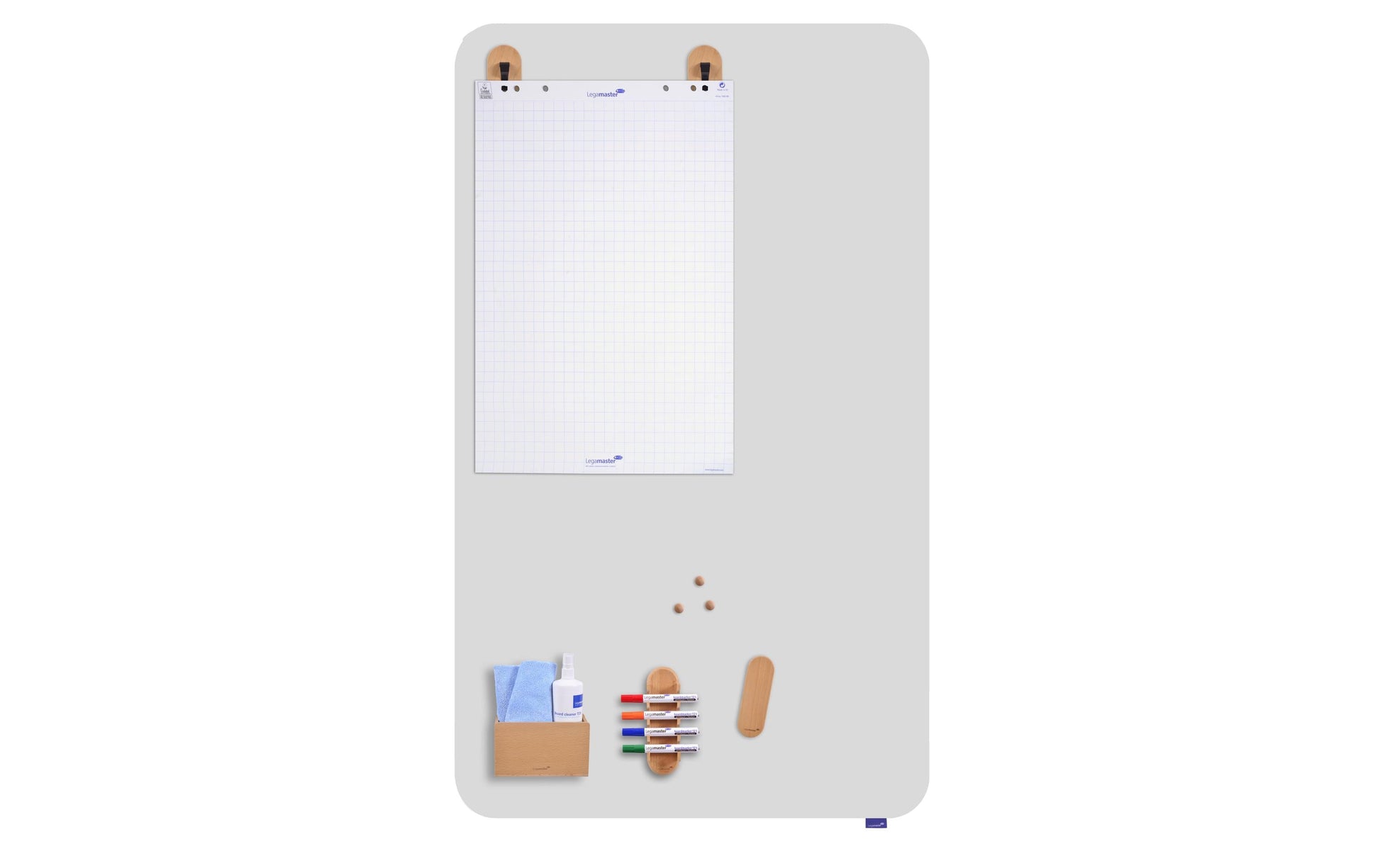 Legamaster Starter-Kit – 15 × 4,5 cm, inkl. Ersatz-Filzstreifen – für Legamaster Tafelwischer Wooden