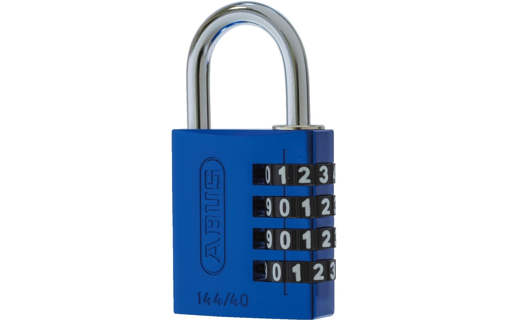 ABUS 144/40 Kombinationsschloss – 4-stellig, Aluminium, Aussen, Blau