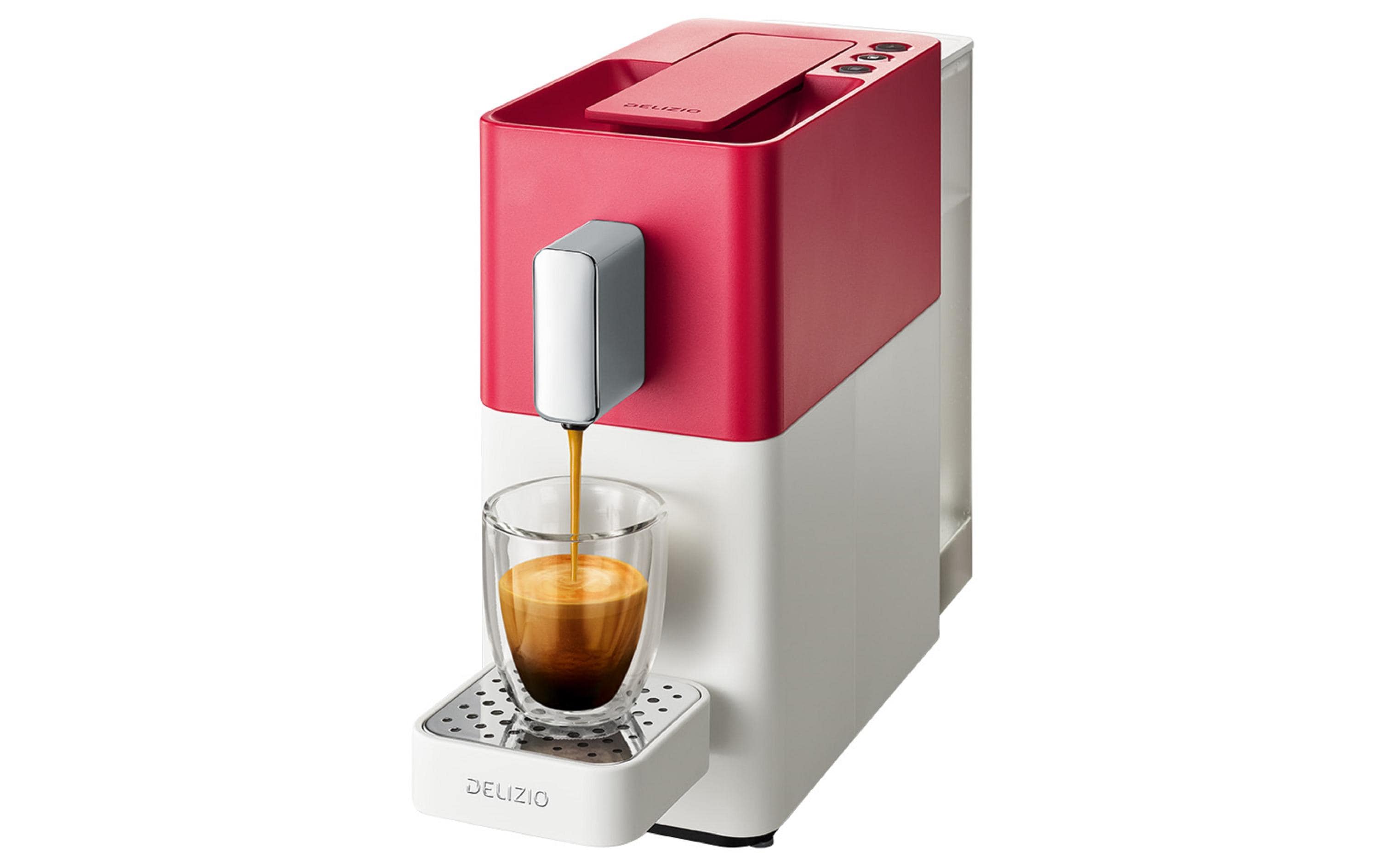 Delizio Carina Kapselmaschine – 0,9 l, weiss, 11 × 24,3 × 34 cm