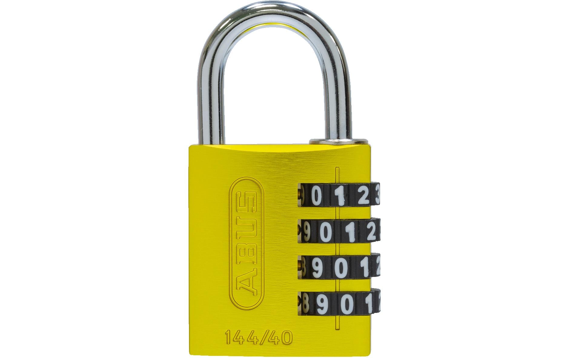 ABUS 144/40 Kombinationsschloss – 4-stellig, Aluminium, Aussen, Gelb