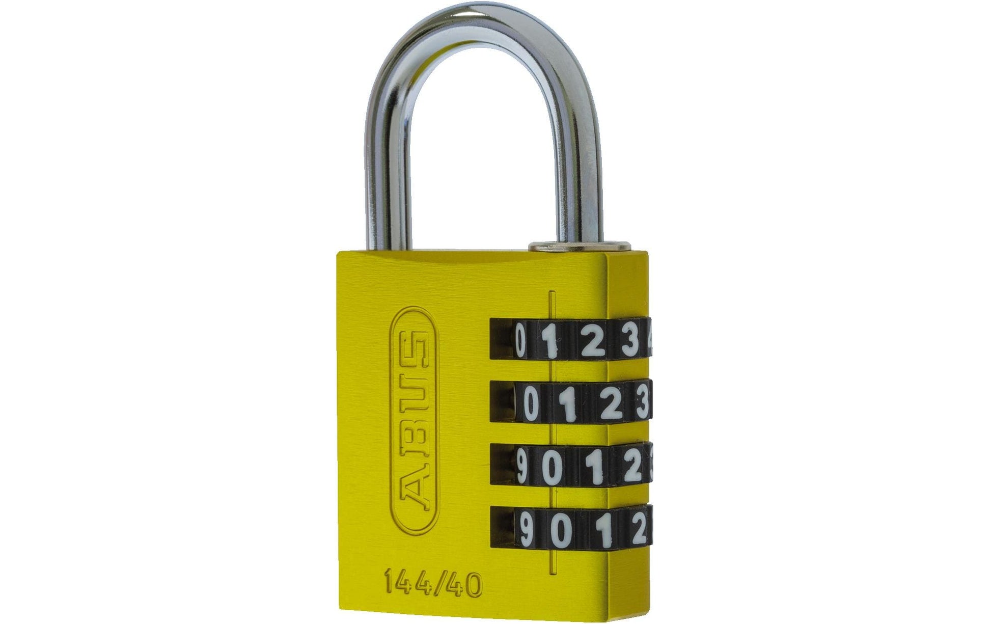 ABUS 144/40 Kombinationsschloss – 4-stellig, Aluminium, Aussen, Gelb