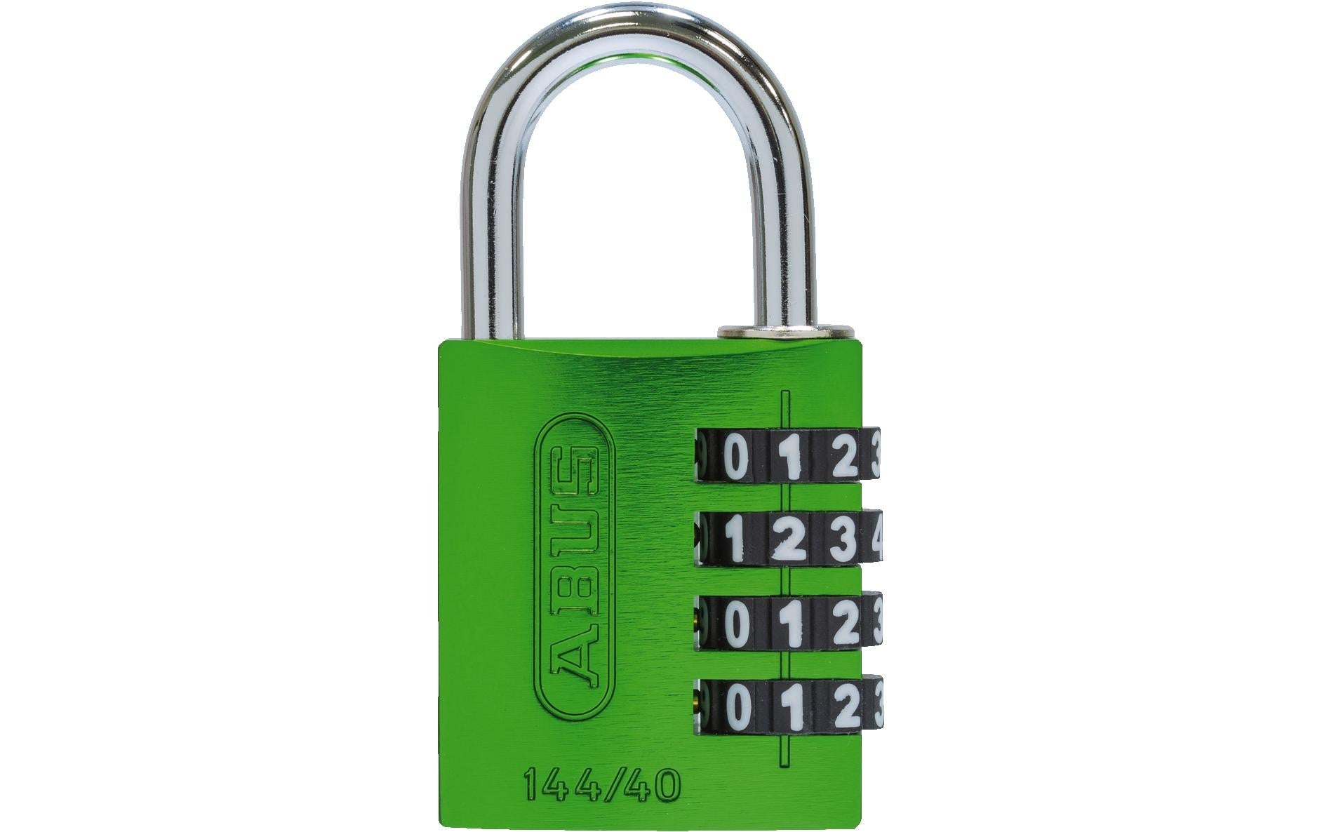 ABUS 144/40 Mechanisches Vorhängeschloss – Aluminium, Bügel H×B 26×21,5 mm, Ø 6 mm, Aussen, Grün