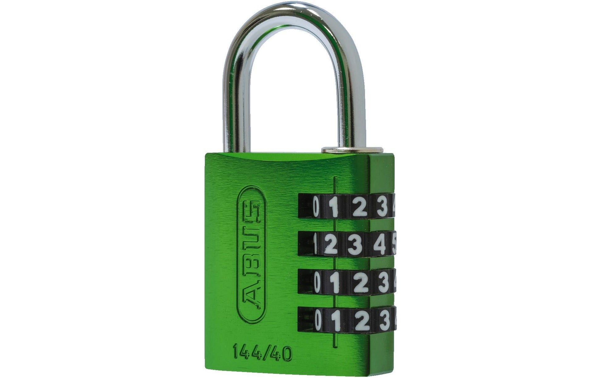 ABUS 144/40 Mechanisches Vorhängeschloss – Aluminium, Bügel H×B 26×21,5 mm, Ø 6 mm, Aussen, Grün