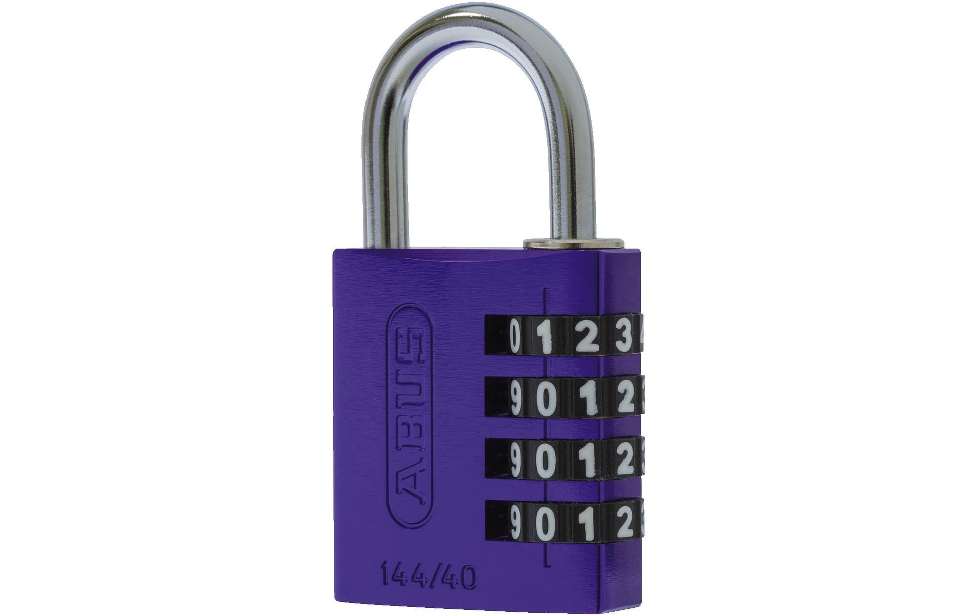 ABUS 144/40 Kombinationsschloss – 4-stellig, Aluminium, Aussen, Lila