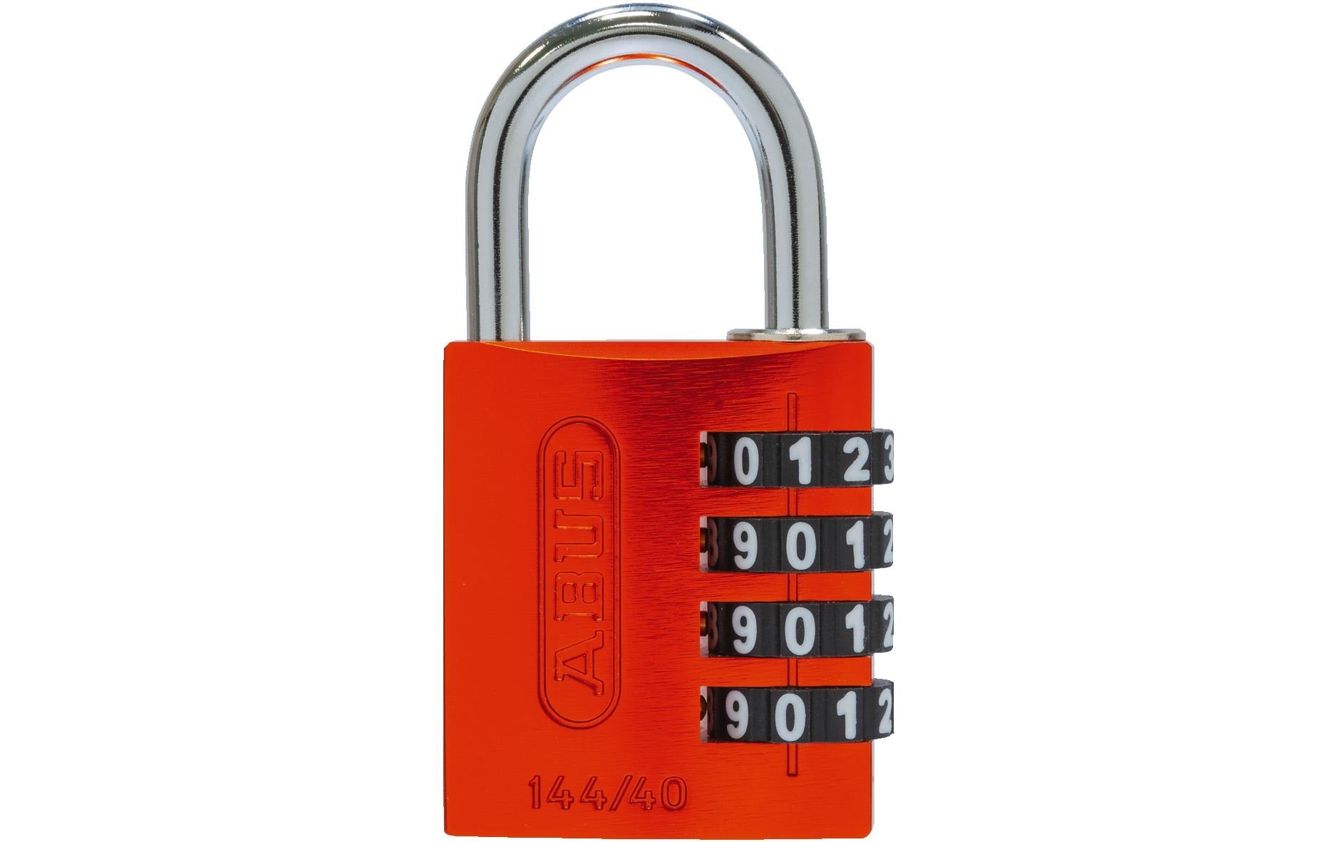 ABUS 144/40 Kombinationsschloss – 4-stellig, Aluminium, Aussen, Orange