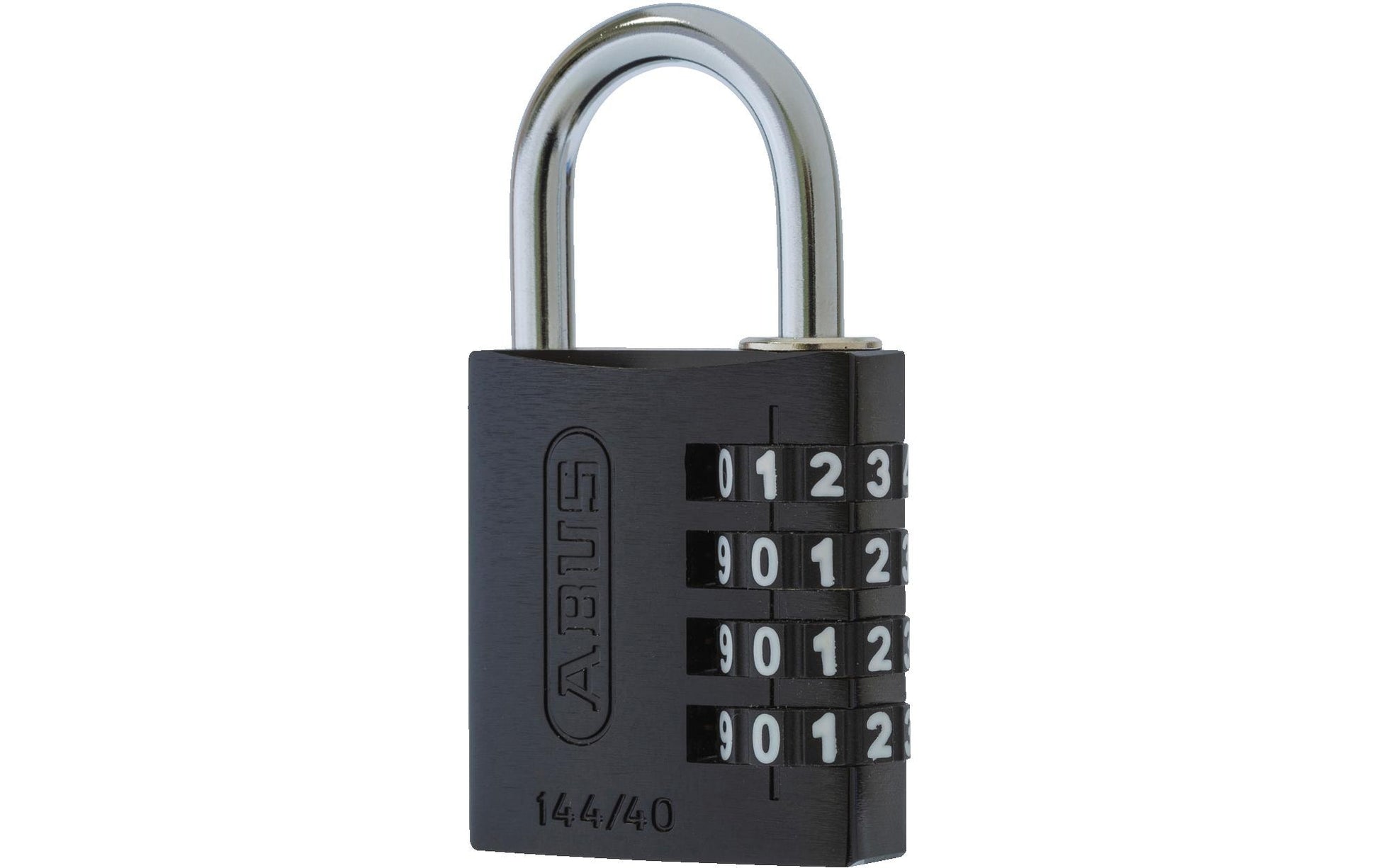ABUS 144/40 Kombinationsschloss – 4-stellig, Aluminium, Aussen, Schwarz