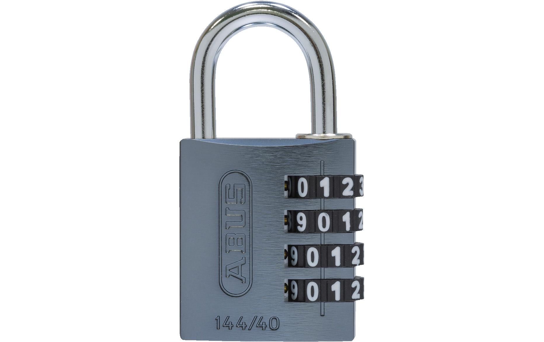 ABUS 144/40 Kombinationsschloss – 4-stellig, Aluminium, Aussen, Silbergrau