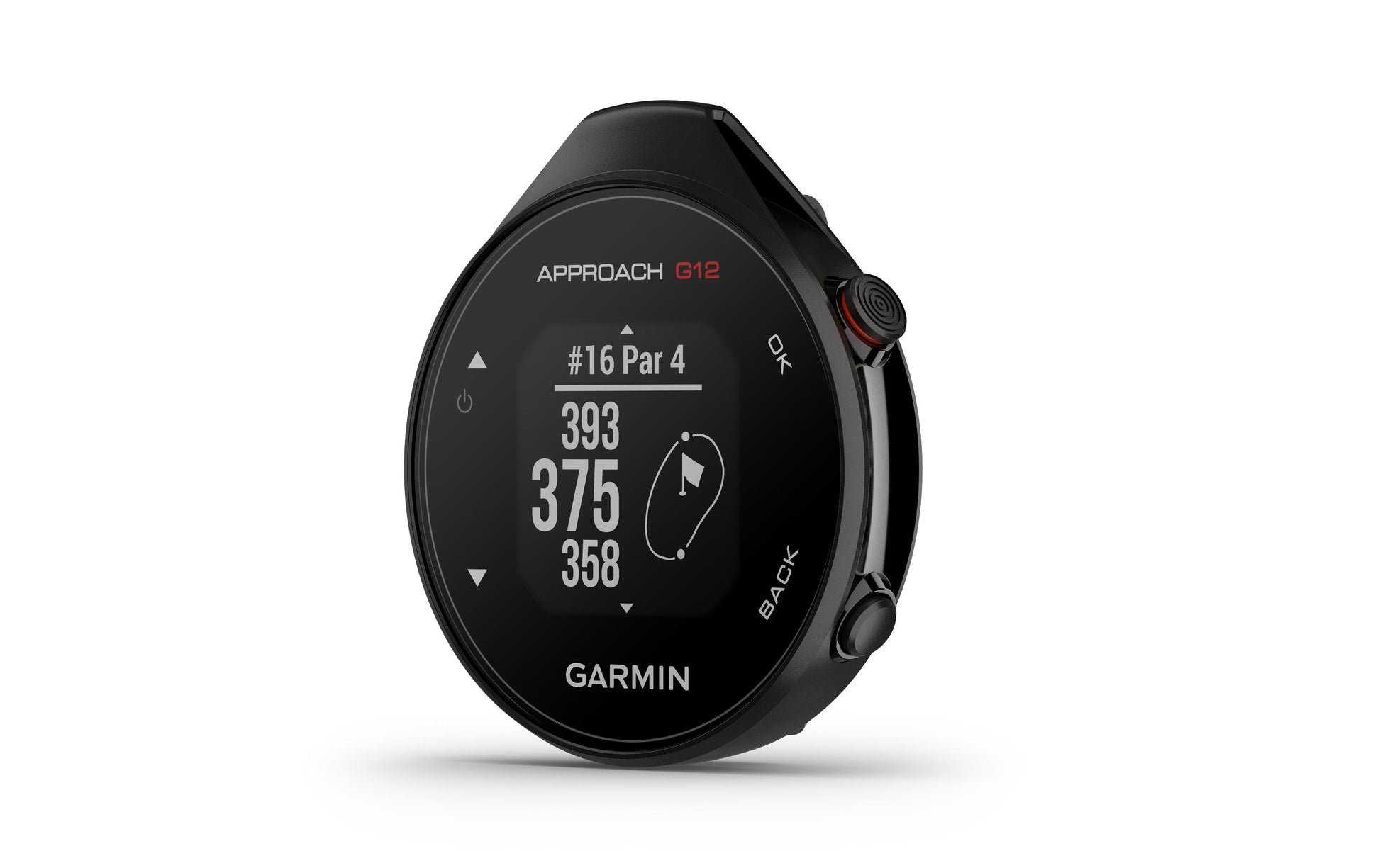 Garmin Approach G12 – GPS Navigation, IPX7, 30 h GPS Betrieb, Schwarz, 25,1 g, 45,8 × 12,4 × 53,1 mm