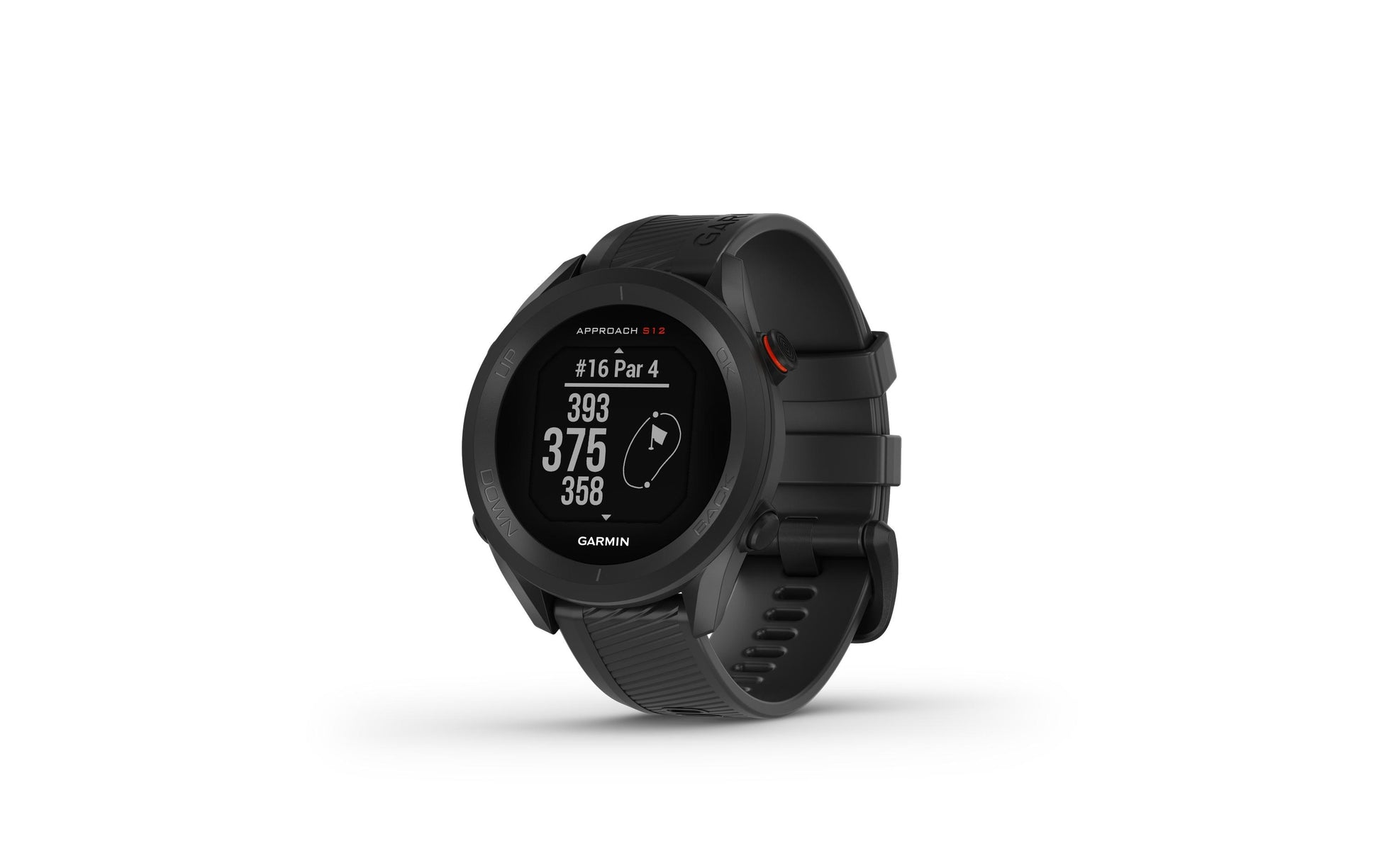 Garmin Approach S12 – GPS-Smartwatch – 43 mm, 1,3", GPS, Bluetooth, MIP, Schwimmen, Schwarz, Universalgrösse