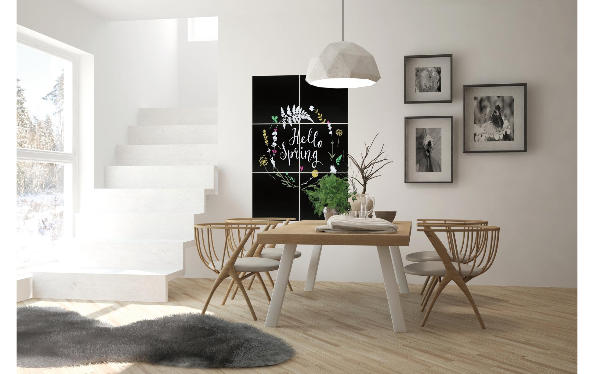 Securit Kreidetafel ohne Rahmen FB-XXL – 400 × 400 mm – Melamin (beschichtet), schwarz – für Kreidemarker – Wa