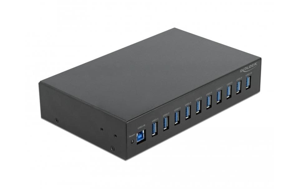 DeLOCK USB-Hub – USB-B, 10× USB-A (5 Gbit/s), für Windows/Linux/ChromeOS