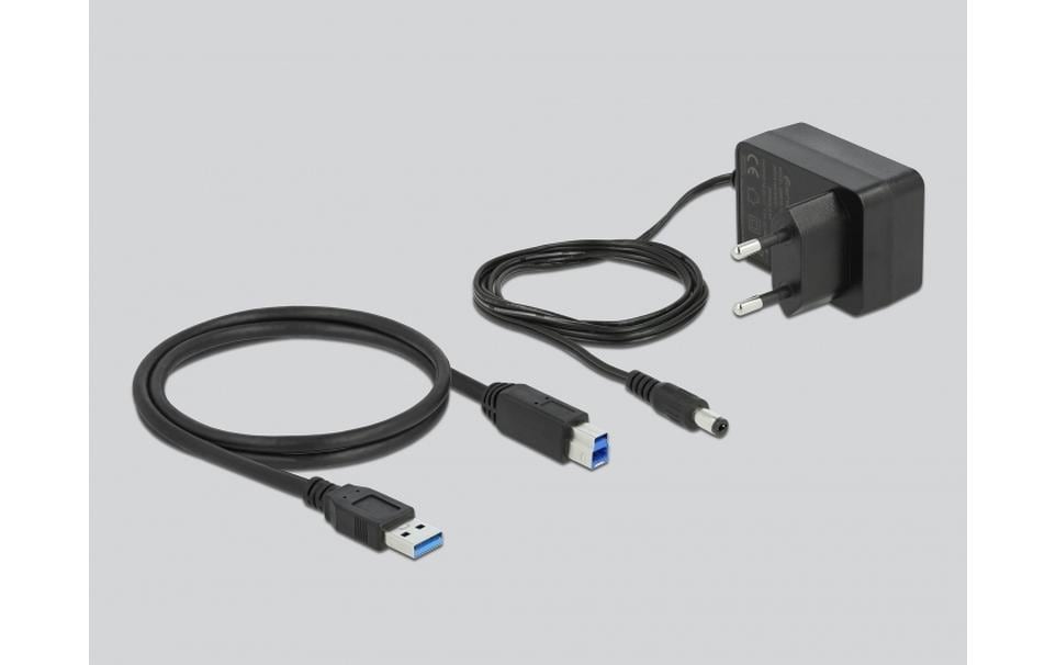 DeLOCK USB-Hub – USB-A, 4× USB (5 Gbit/s), 1× Schnellladeport