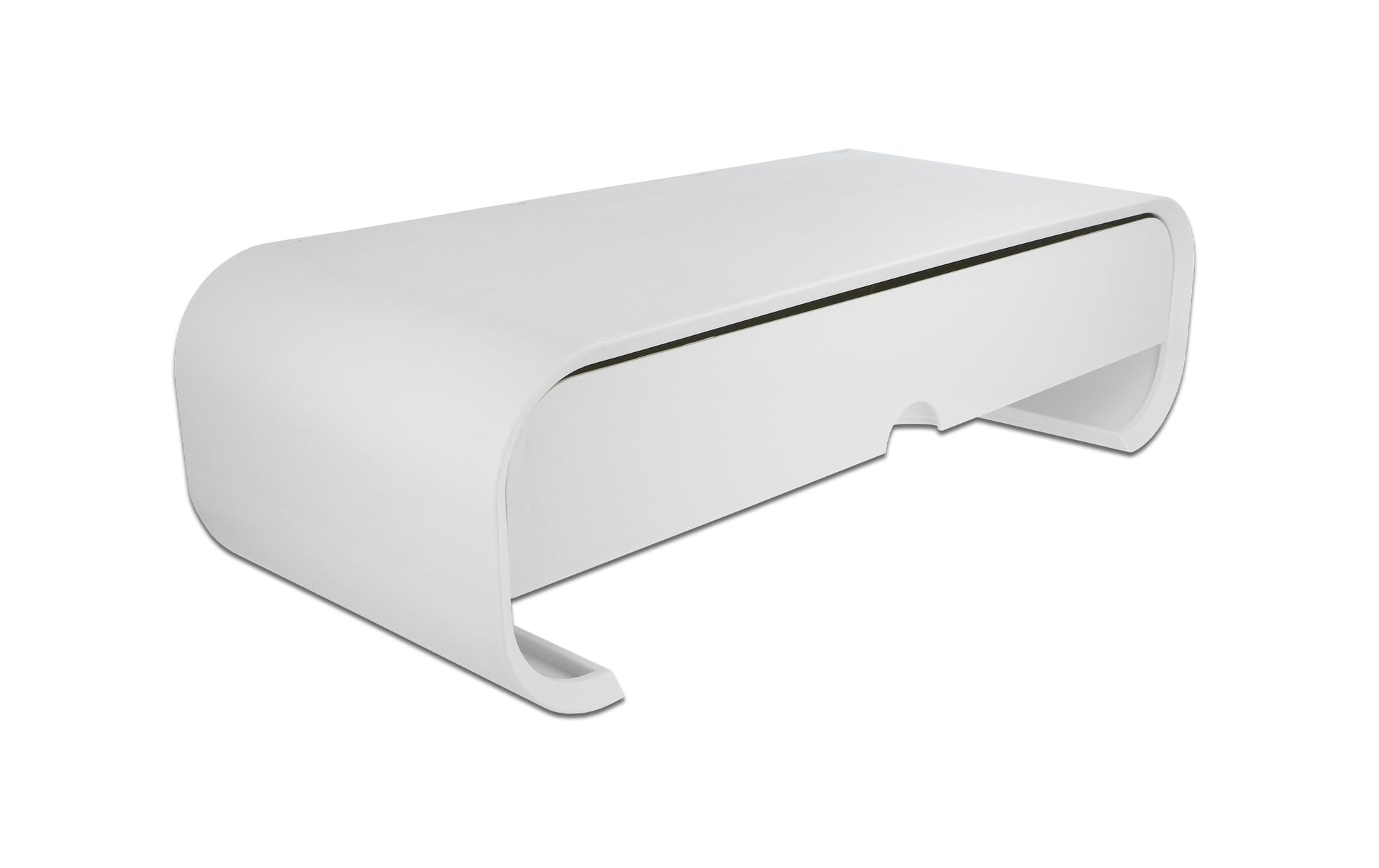 DeLOCK Monitor-Tischständer – freistehend – 1 Monitor – bis 40 kg/Monitor – mit Schublade – Weiss