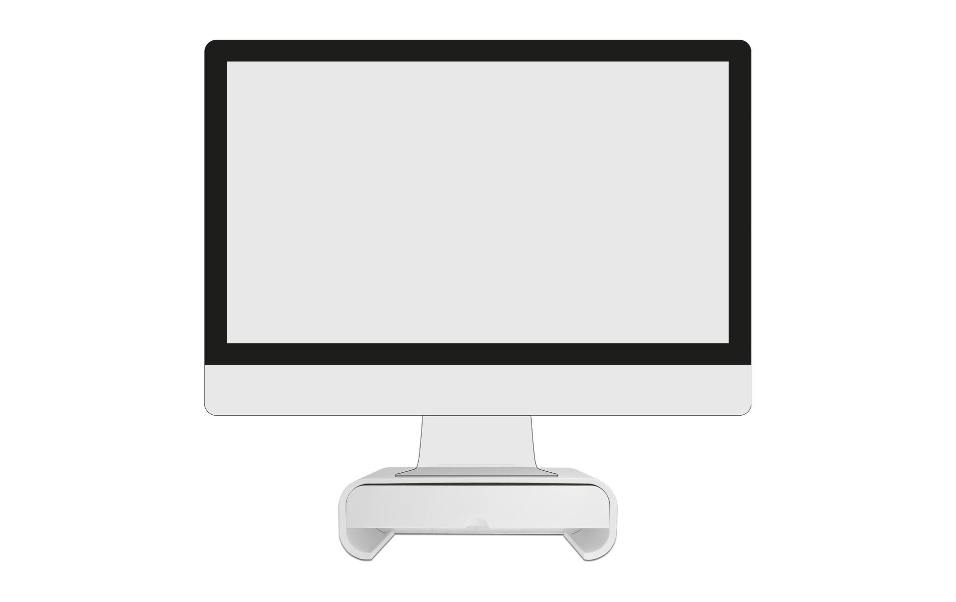 DeLOCK Monitor-Tischständer – freistehend – 1 Monitor – bis 40 kg/Monitor – mit Schublade – Weiss
