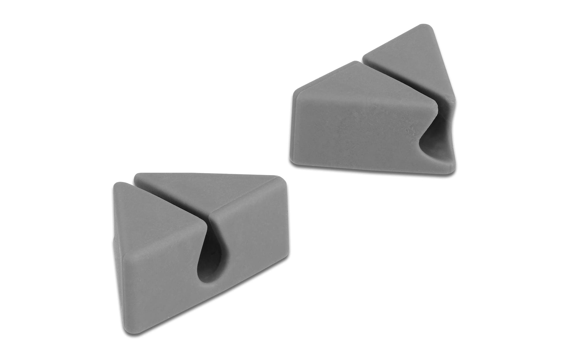 DeLOCK Kabelhalter, selbstklebend, Ø bis 6 mm, 2 Stk. – Weiss/Grau