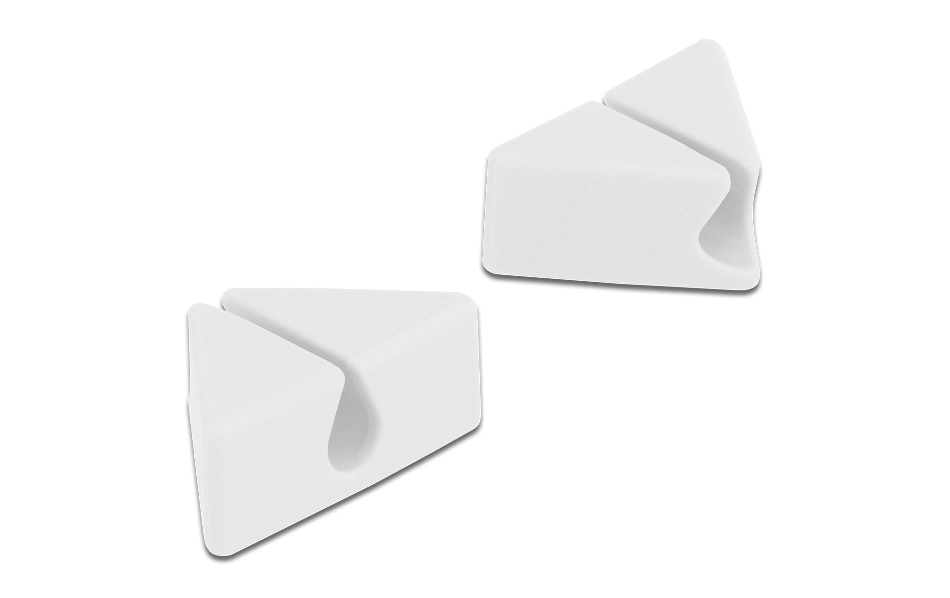 DeLOCK Kabelhalter, selbstklebend, Ø bis 6 mm, 2 Stk. – Weiss/Grau