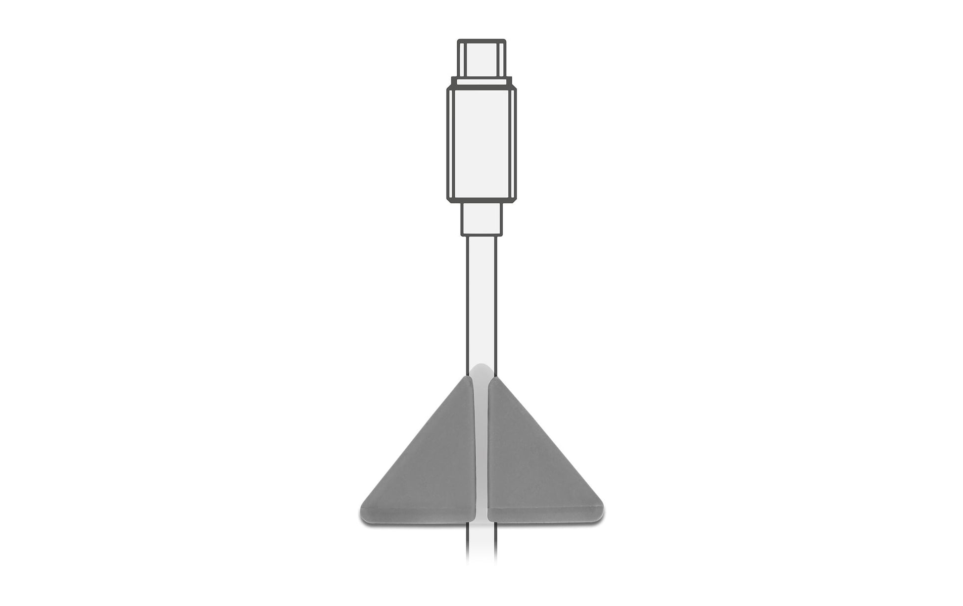 DeLOCK Kabelhalter, selbstklebend, Ø bis 6 mm, 2 Stk. – Weiss/Grau