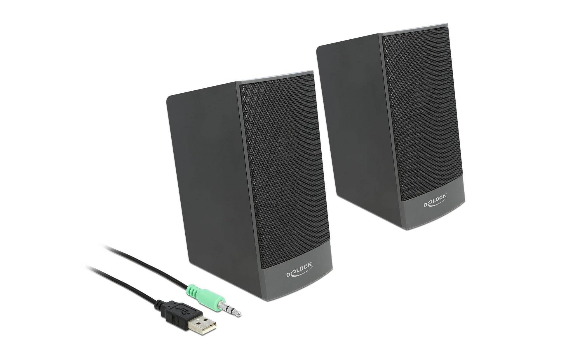DeLOCK Stereo 2.0 – PC-Lautsprecher – 2.0, 3 W, 3,5 mm – Schwarz