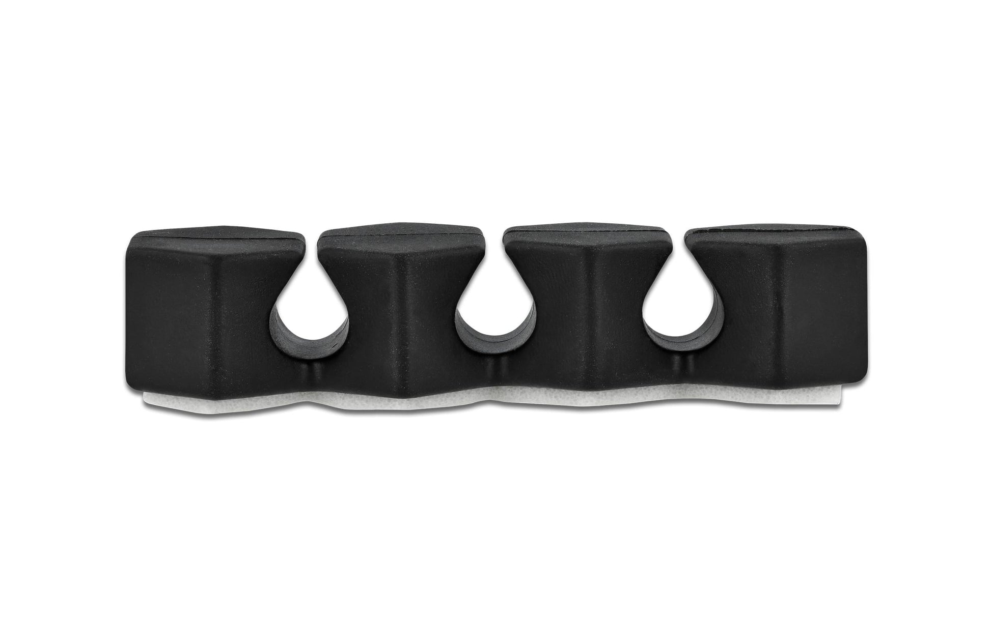 DeLOCK Kabelhalter, selbstklebend, 3 Durchführungen, für Kabel bis 6 mm, 6er-Pack – weiss