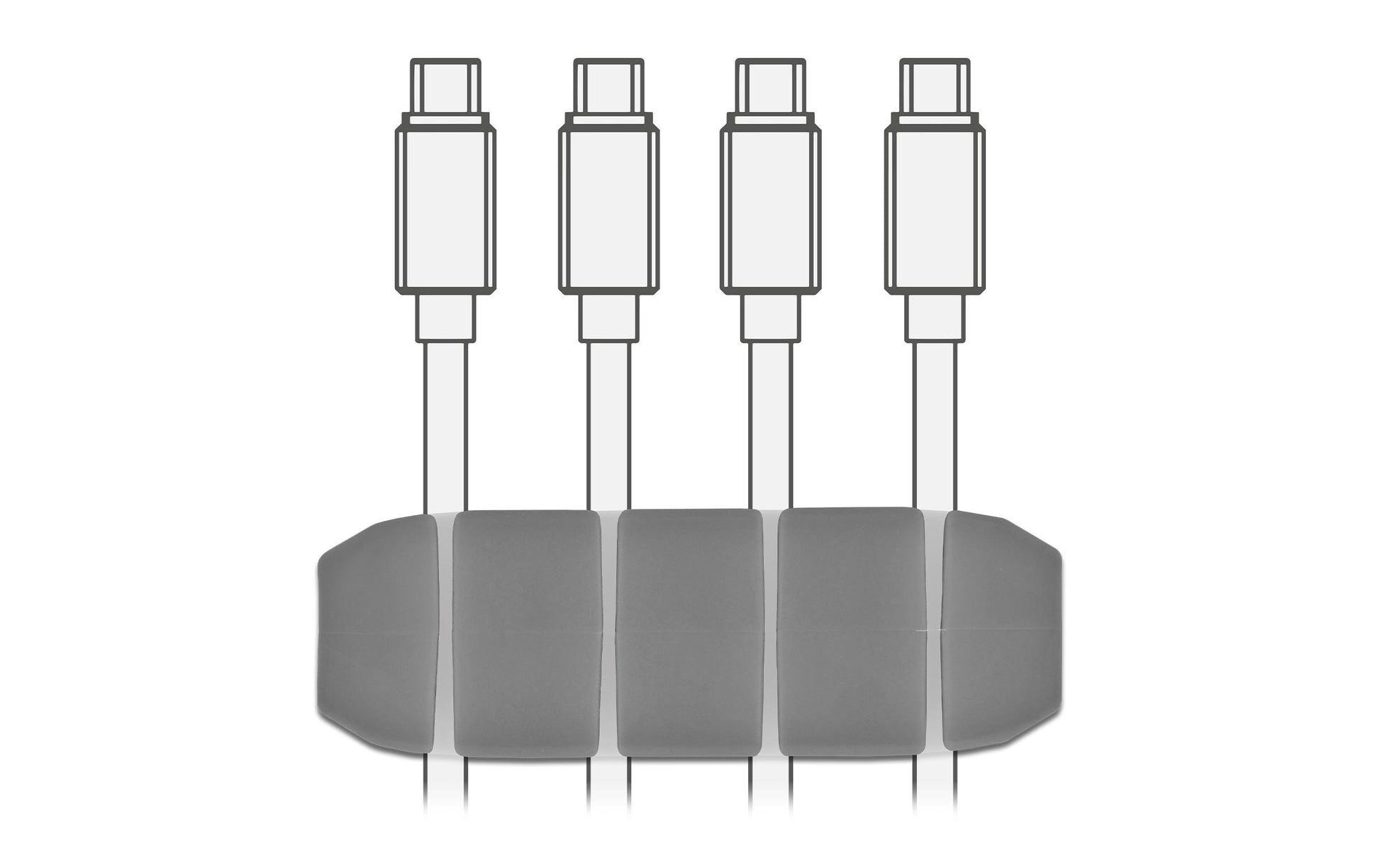DeLOCK Kabelhalter, selbstklebend, 4 Durchführungen, für Kabel bis 6 mm – weiss