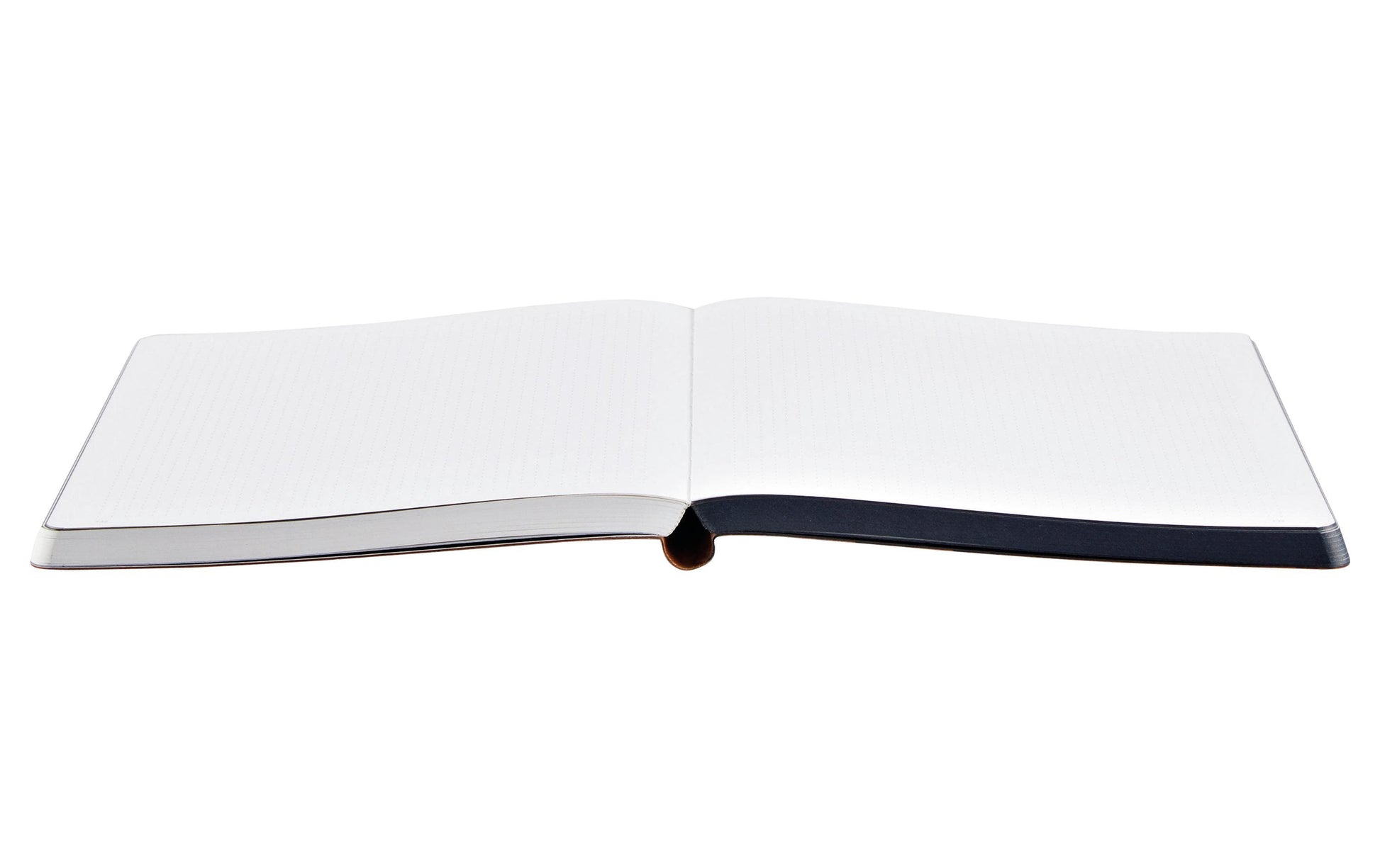nuuna Notizbuch – 165 × 220 mm – 120 g/m² – Softcover, Fadenheftung, abgerundete Kanten, Lederumschlag, Weiss