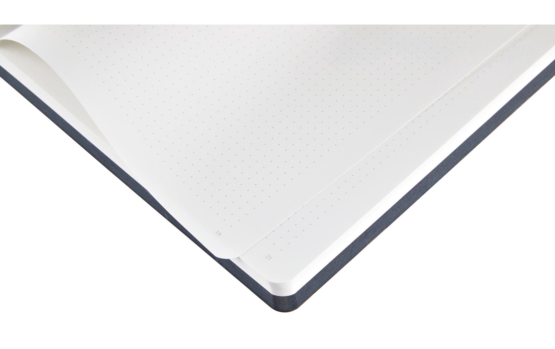 nuuna Notizbuch – 165 × 220 mm – 120 g/m² – Softcover, Fadenheftung, abgerundete Kanten, Lederumschlag, Weiss