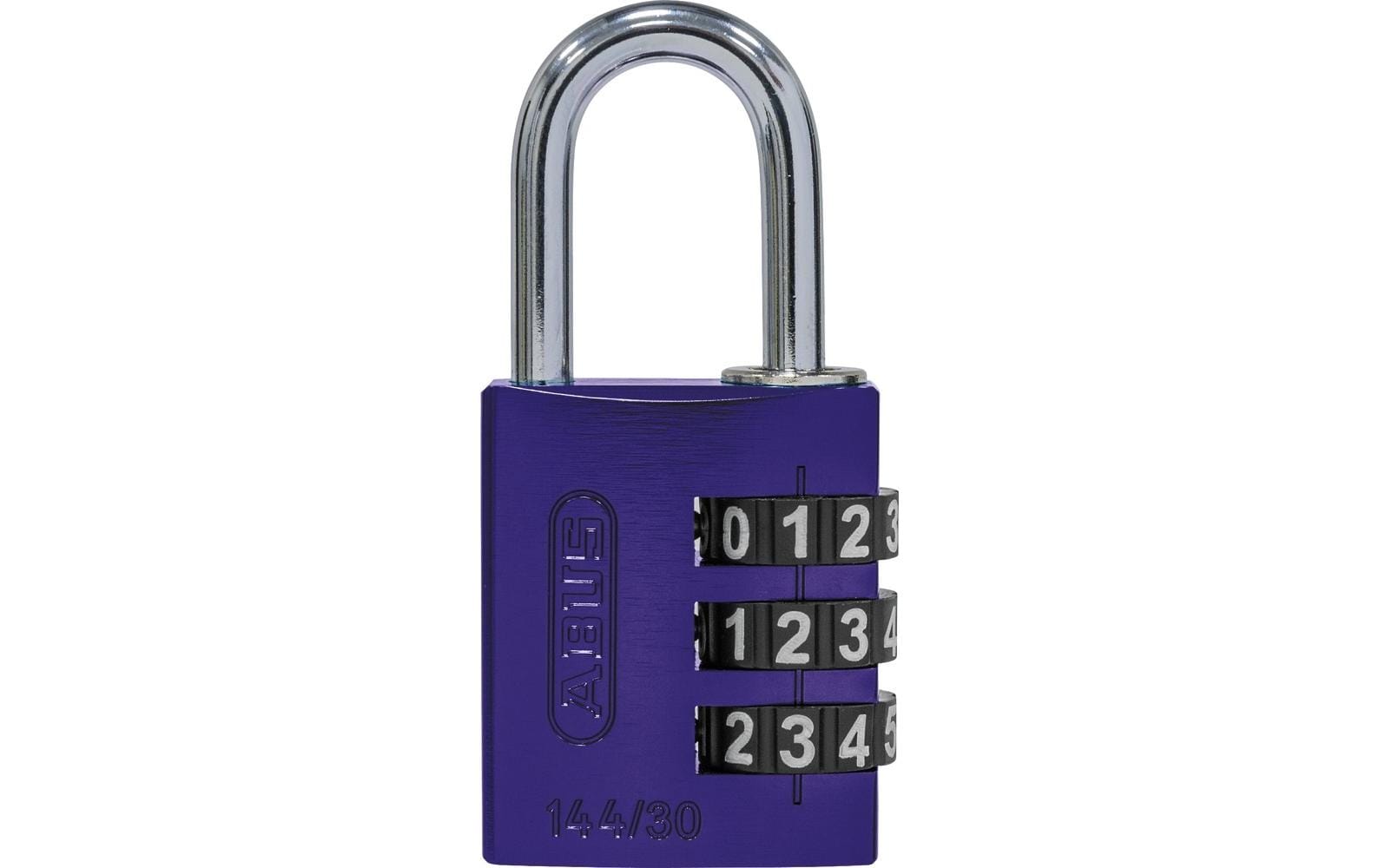 ABUS 144/30 Kombinationsschloss – 3-stellig, Aluminium, Aussen, Lila