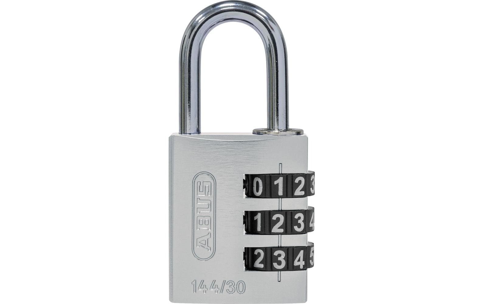 ABUS 144/30 Kombinationsschloss – 3-stellig, Aluminium, Aussen, Silber