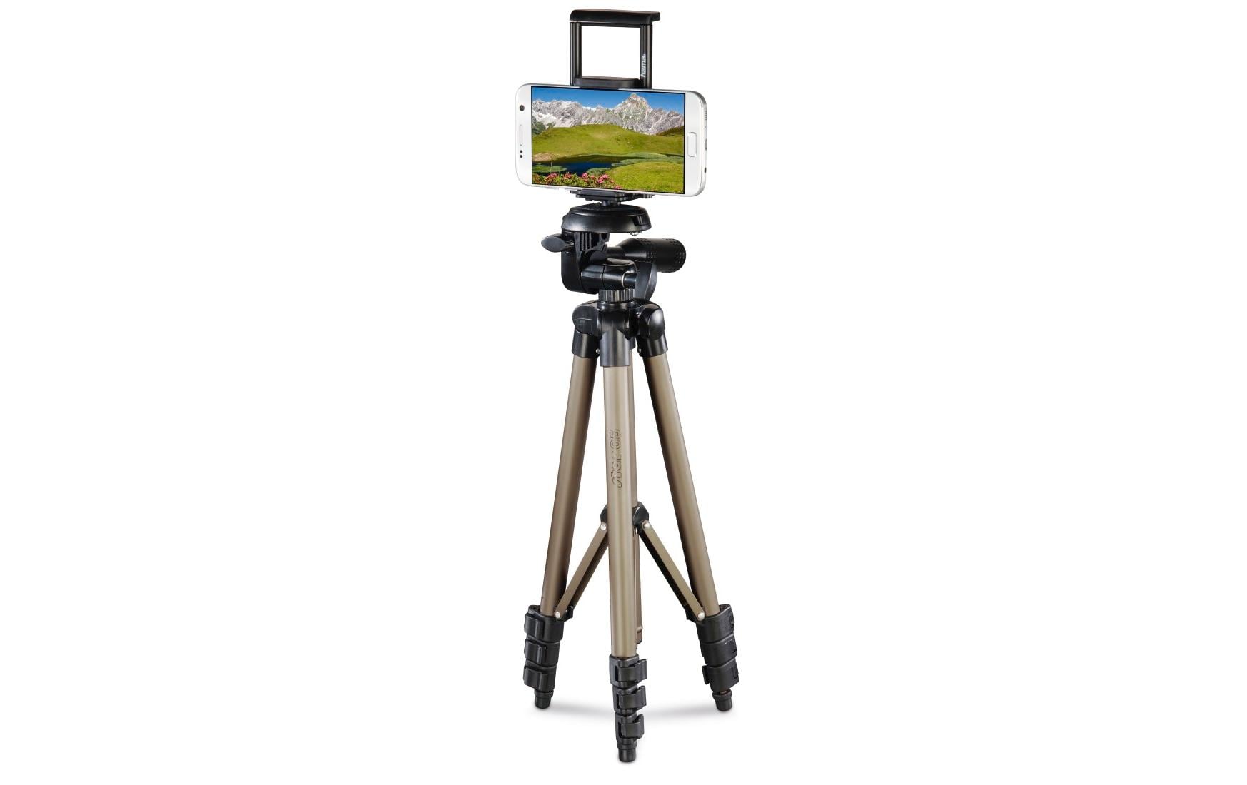 Hama 106 3D Stativ – bis 106 cm, 0,5 kg – für Smartphone/Tablet – Champagner