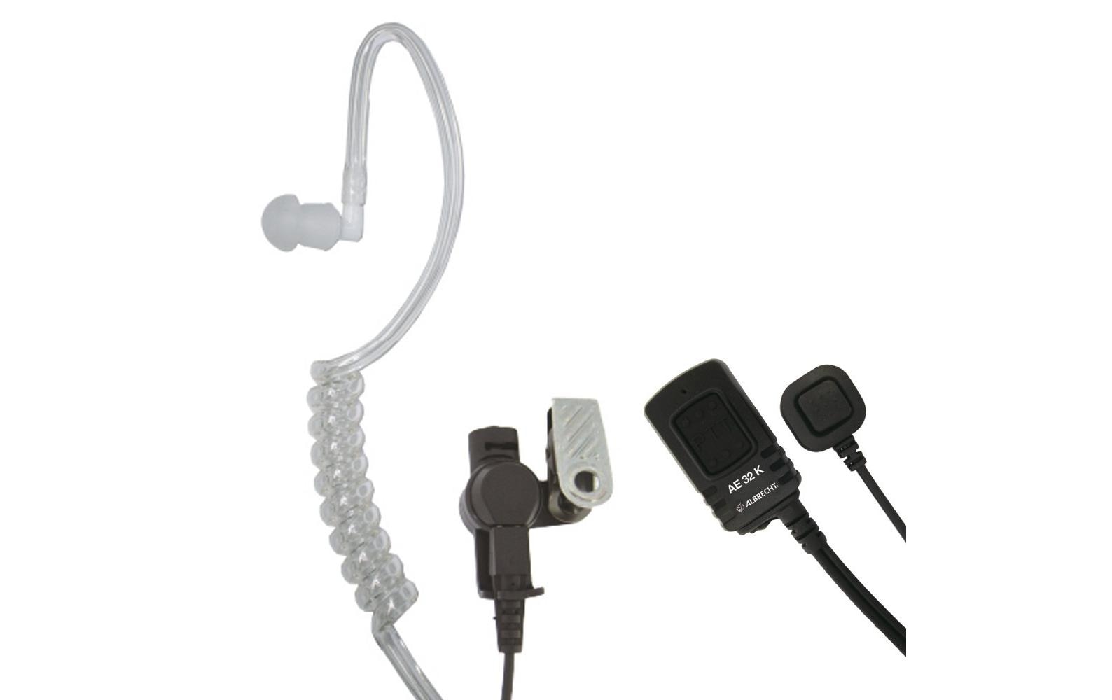 Albrecht AE 32 K – Security-Headset, für Midland G10, G11, G11V und andere, Schwarz