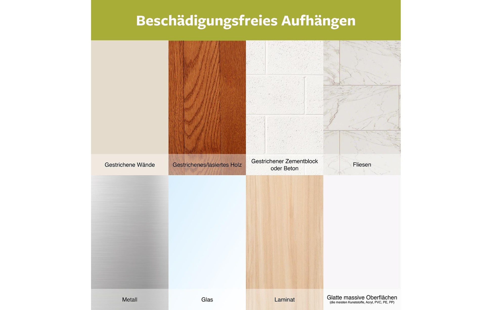 Command Montagepad – Weiss, bis 7,2 kg, für Fliesen