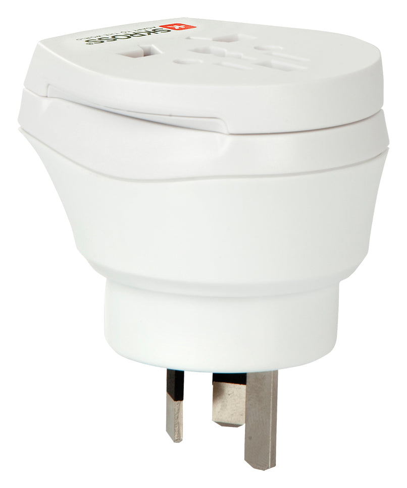 SKROSS – Reiseadapter – 2300 W, 3-polig (geerdet) – von World nach Australien – weiss