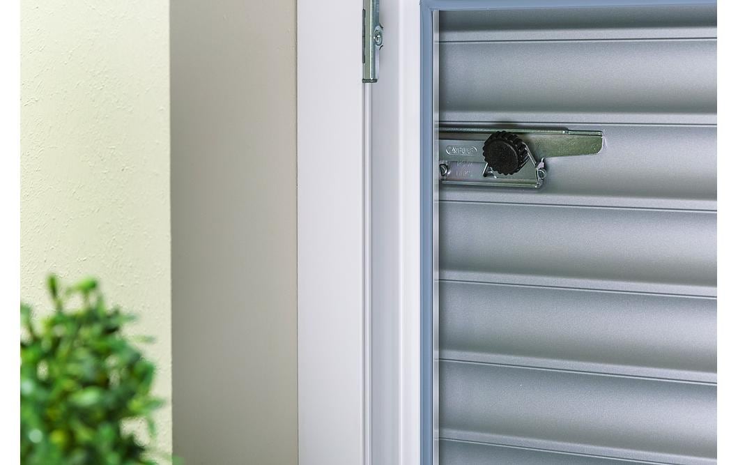 ABUS RS97 CLC/DFNLI Rollladensicherung – Länge 148 mm, Schwarz/Silber