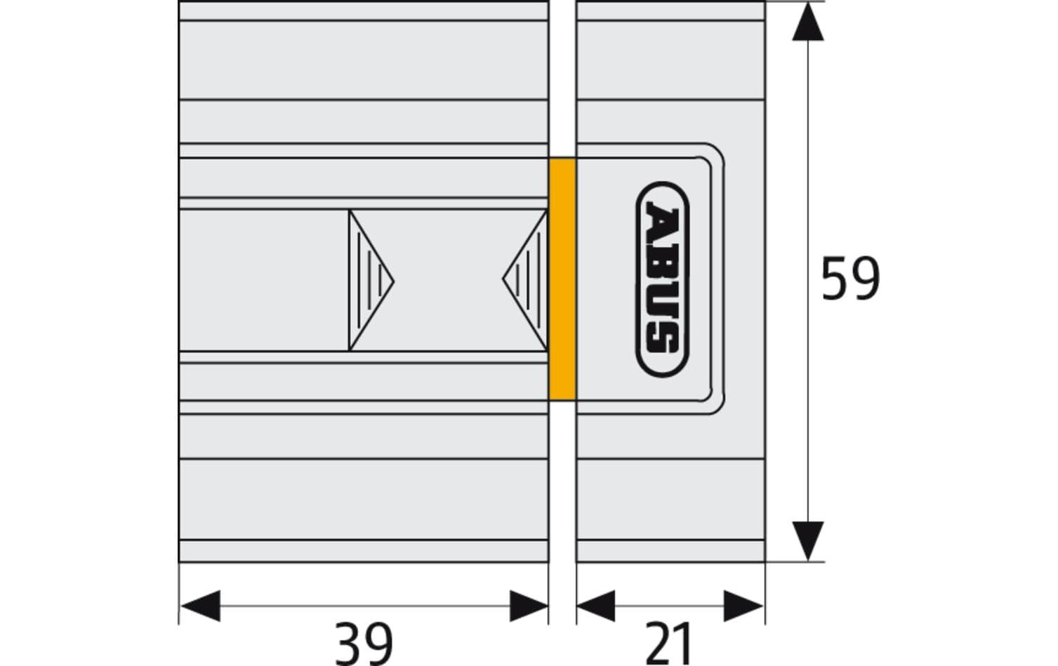 ABUS Fenstersperre (Sicherheitsriegel) – Weiss, Aussen