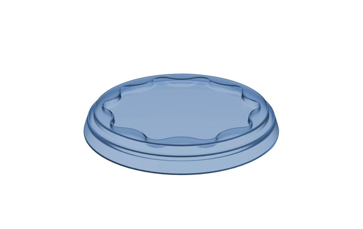 Koziol – Frischedeckel 3 Stk., Ø 10,2 × 1,5 cm, Kunststoff (biozirkulär), Koralle/Dunkelblau/Hellgrau