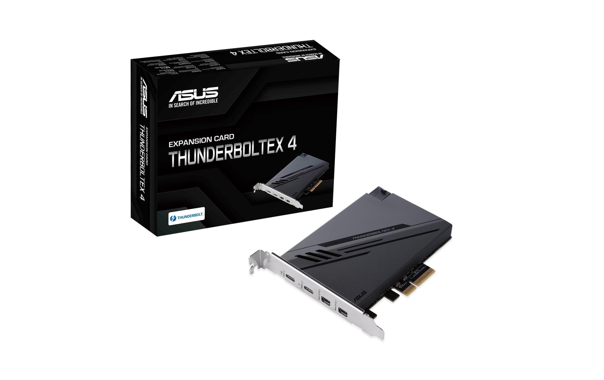 ASUS ThunderboltEX 4 PCIe 3.0 x4 – Thunderbolt 4, 40 Gbit/s, 2× USB‑C, 8K (7680 × 4320), für Windows 10 x64