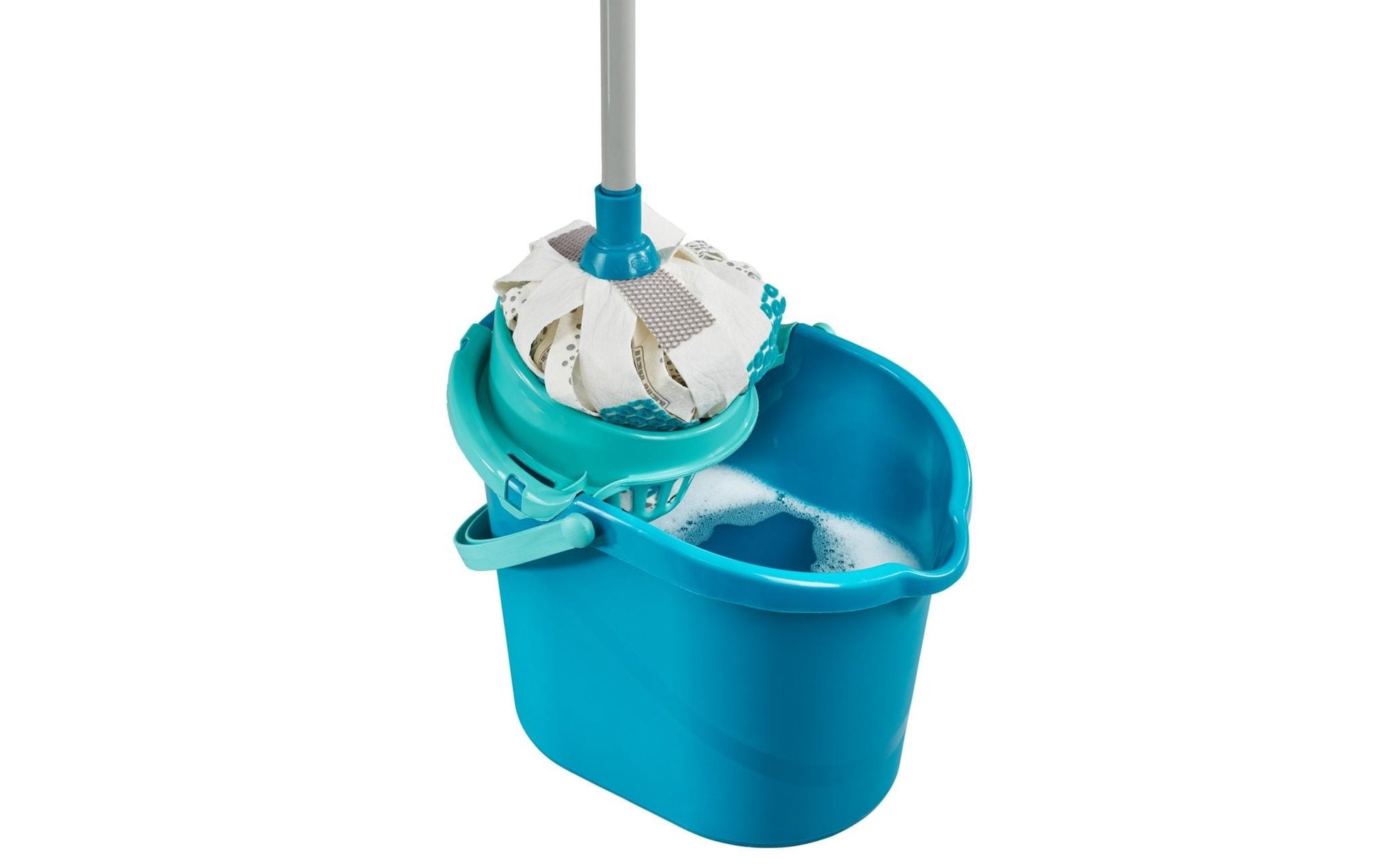 Leifheit Flachwischer Power Mop 3in1 – türkis – Mikrofaser/Viskose