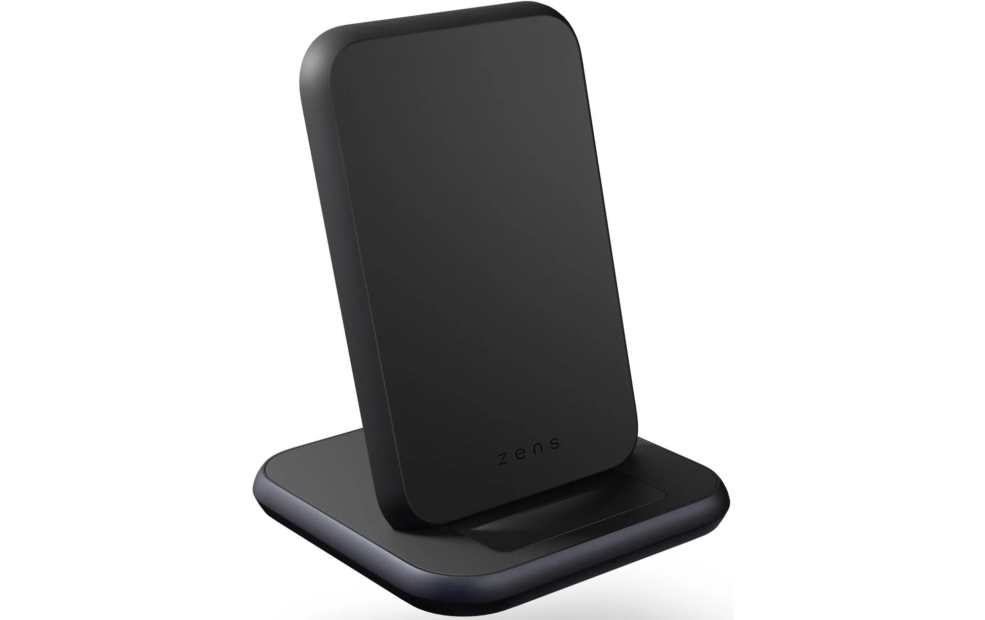 ZENS Alu 2-in-1 Ladeständer – Qi – 10 W – für Qi-kompatible Smartphones – Schwarz