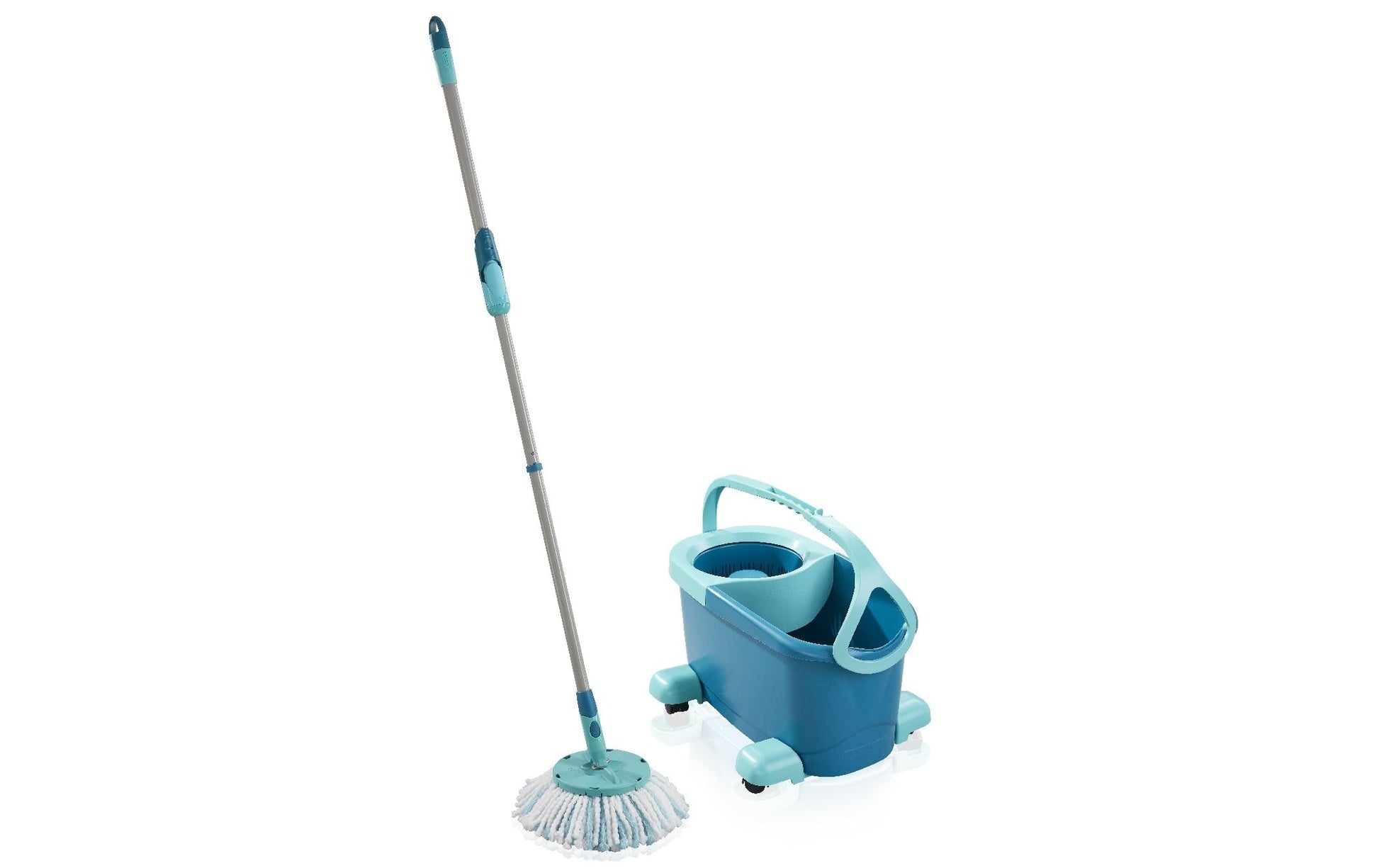 Leifheit Clean Twist Disc Mop – Wischmopp-Set – Wischbreite 30 cm, Teleskopstiel, Mint