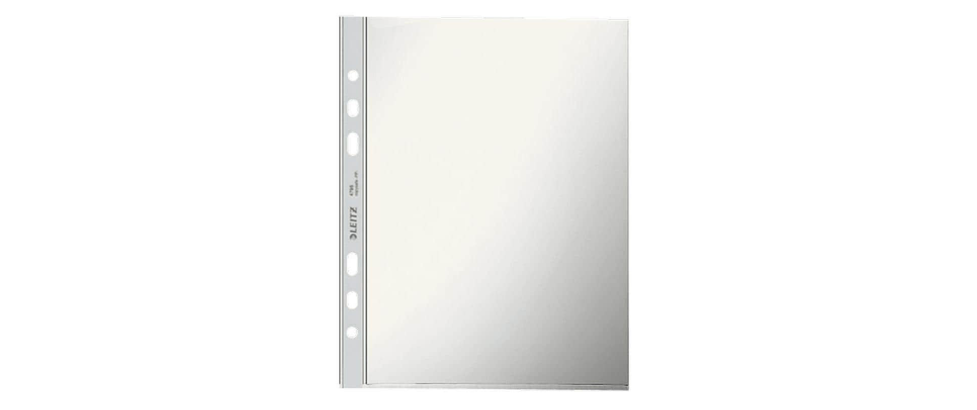 Leitz Prospekthülle A5, blendfrei genarbt, 80 µm, transparent – 100 Stück