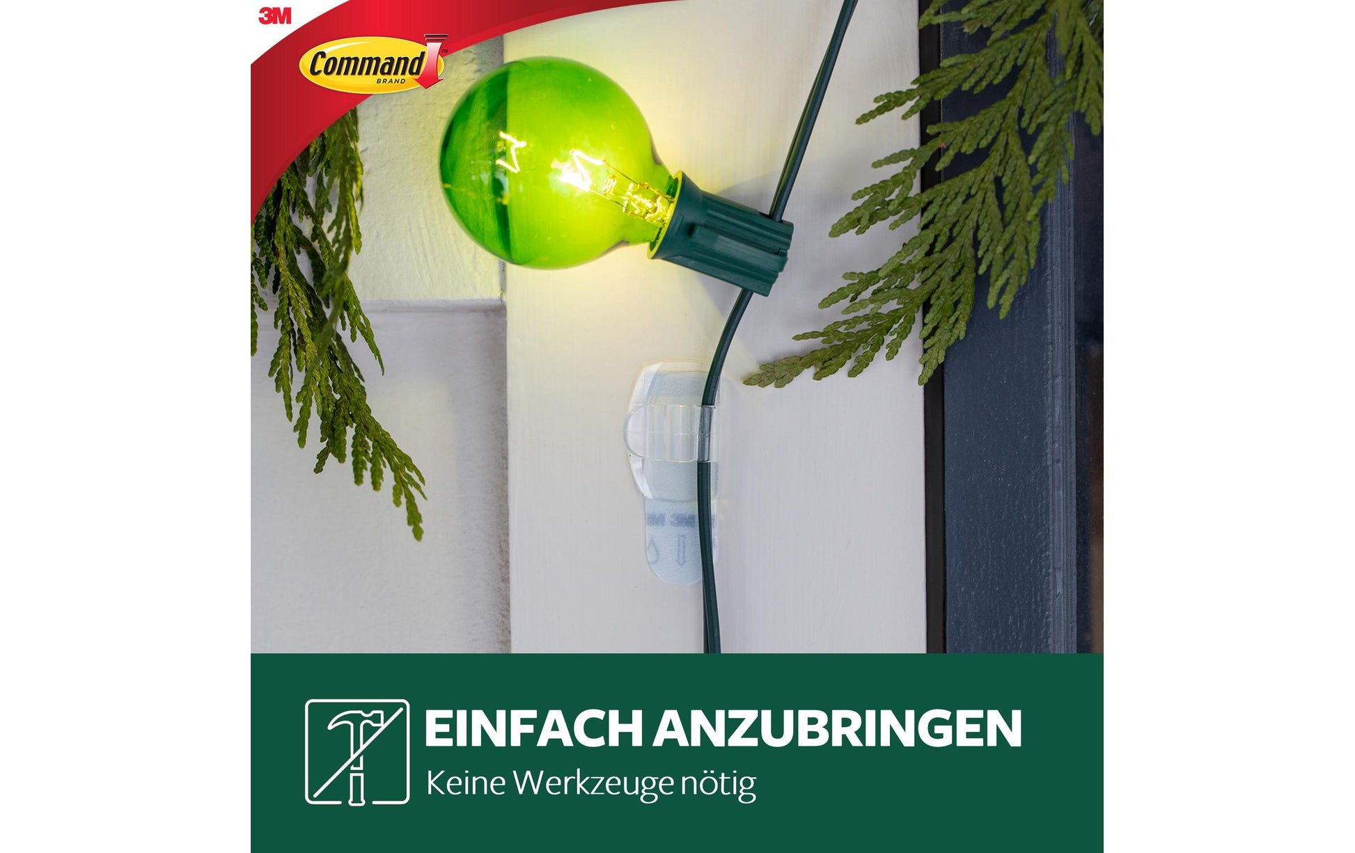 Command Deko-Clips – transparent, bis 0,5 kg, 8 Stk., für Aussen