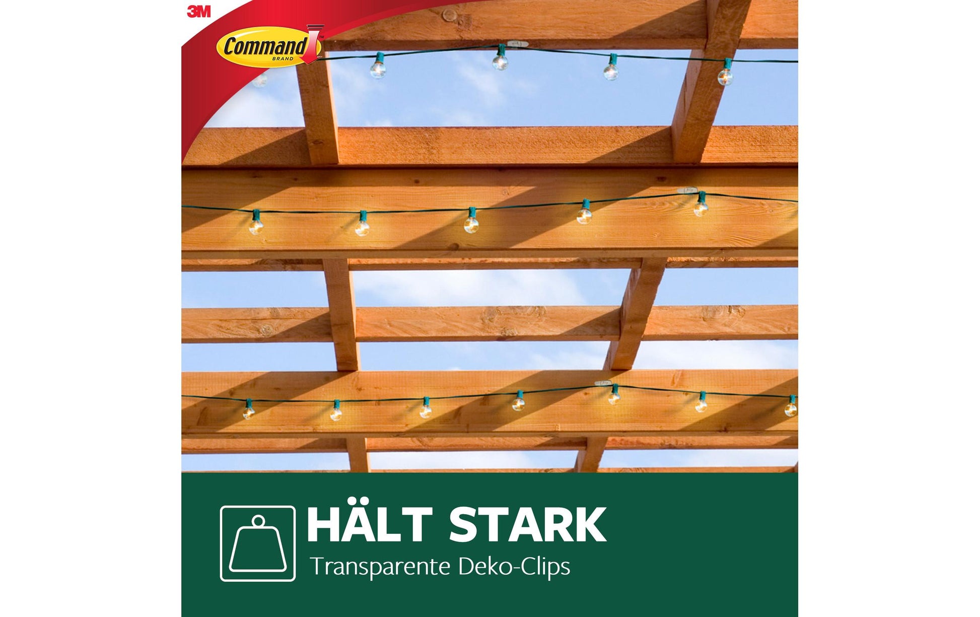 Command Deko-Clips – transparent, bis 0,5 kg, 8 Stk., für Aussen