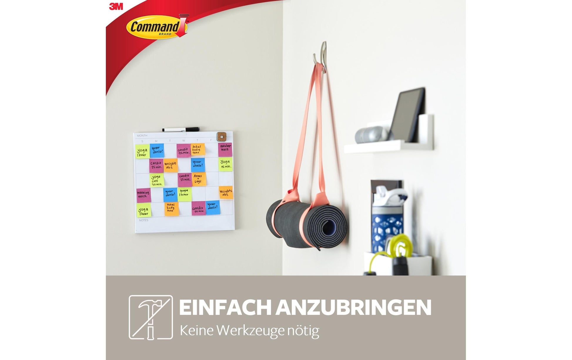 3M Command Haken – Metall – Silber – 2,2 kg – für Holz