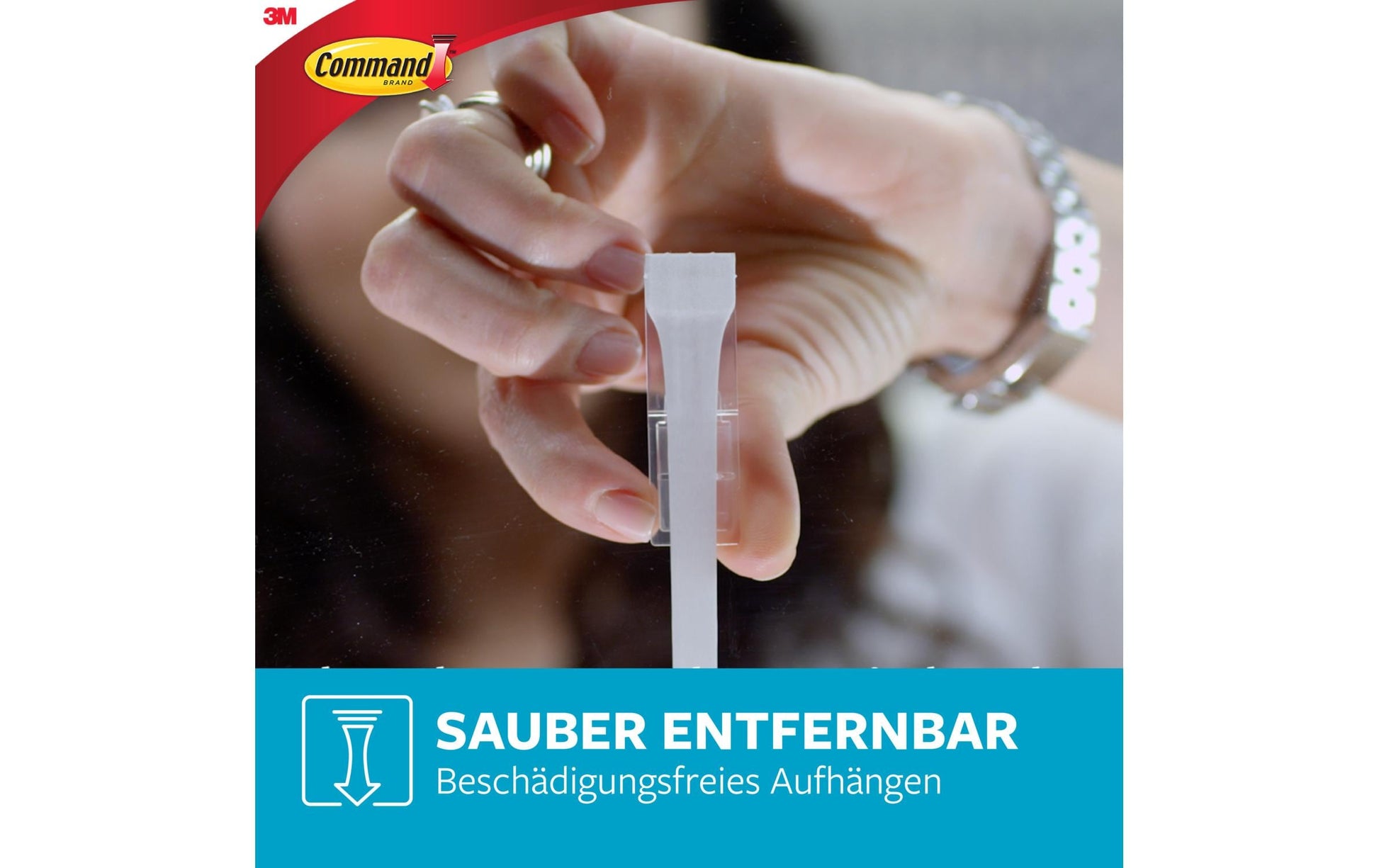 Command Haken – Kunststoff – Weiss (– 1,4 kg, selbstklebend) – 2 Stück