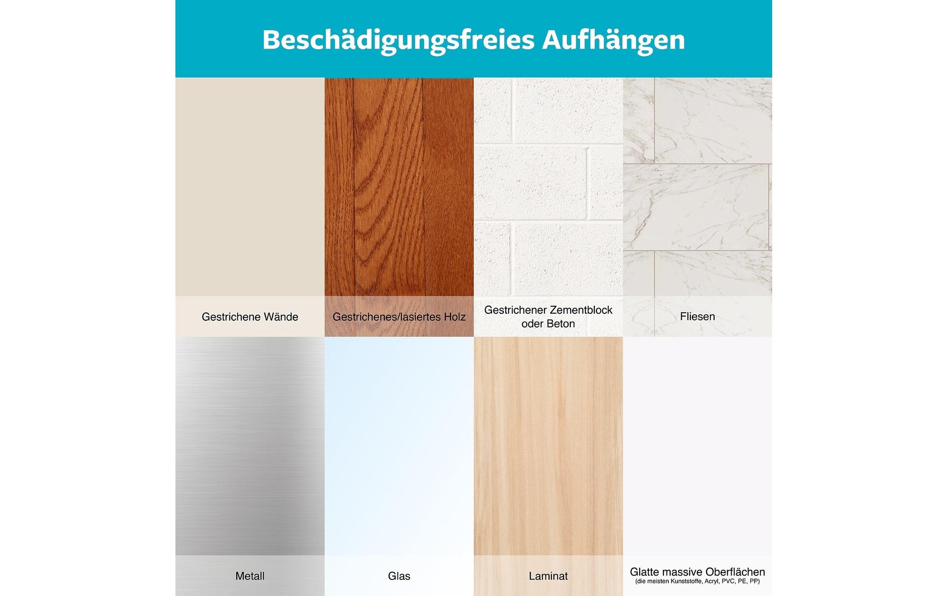 Command Haken – Kunststoff – Weiss (– 1,4 kg, selbstklebend) – 2 Stück