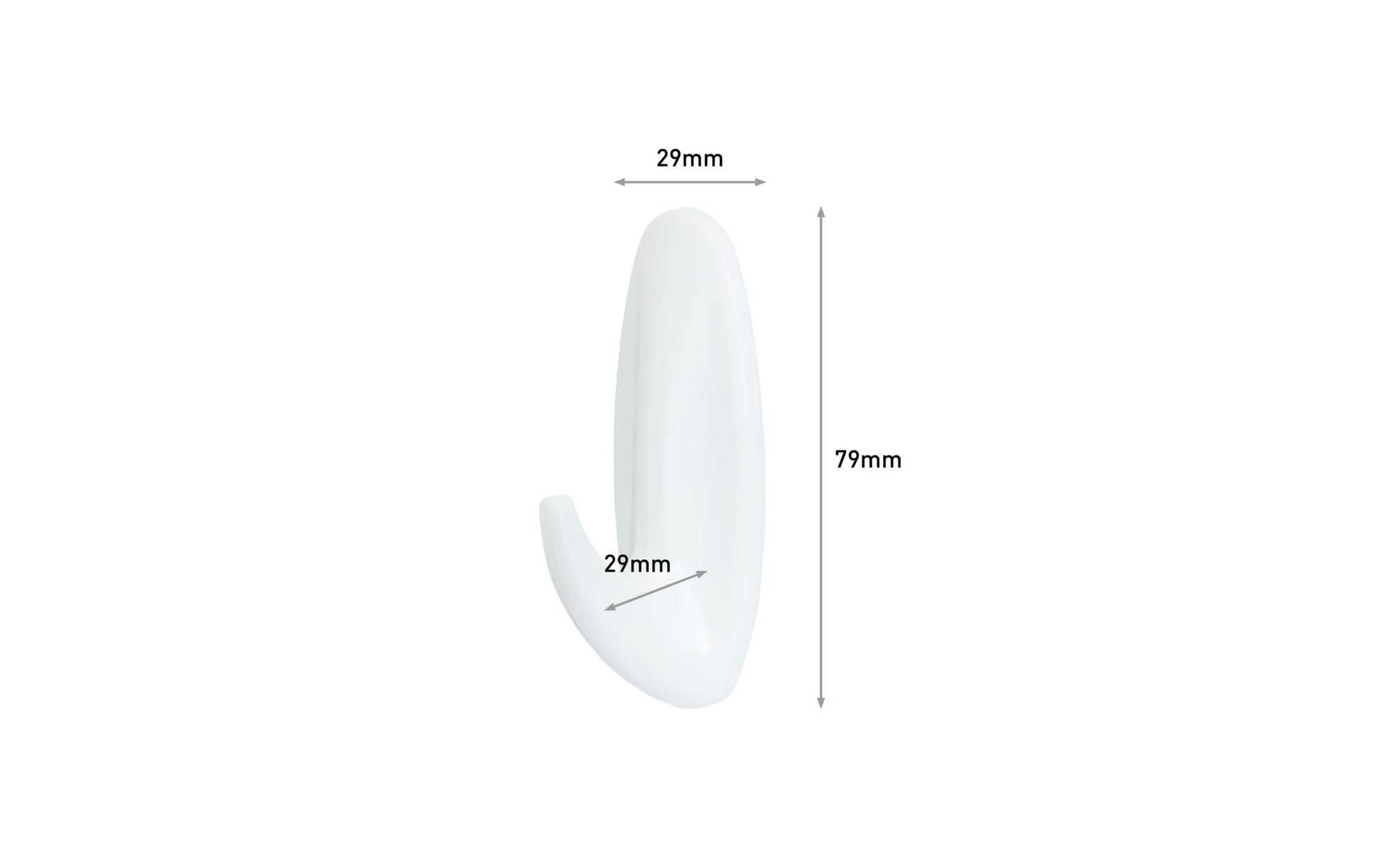 Command Haken – Kunststoff – Weiss (– 1,4 kg, selbstklebend) – 2 Stück
