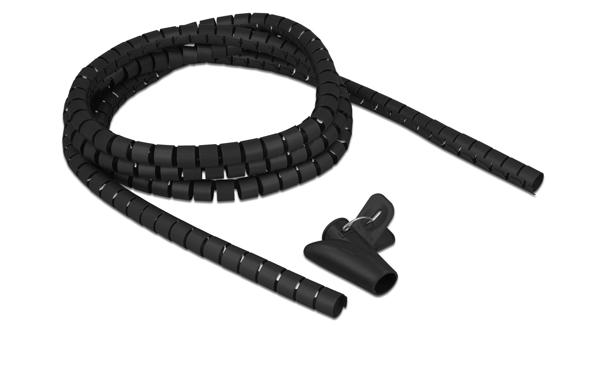 DeLOCK Kabelschlauch, Ø 15 mm × 2,5 m, wiederverwendbar – schwarz